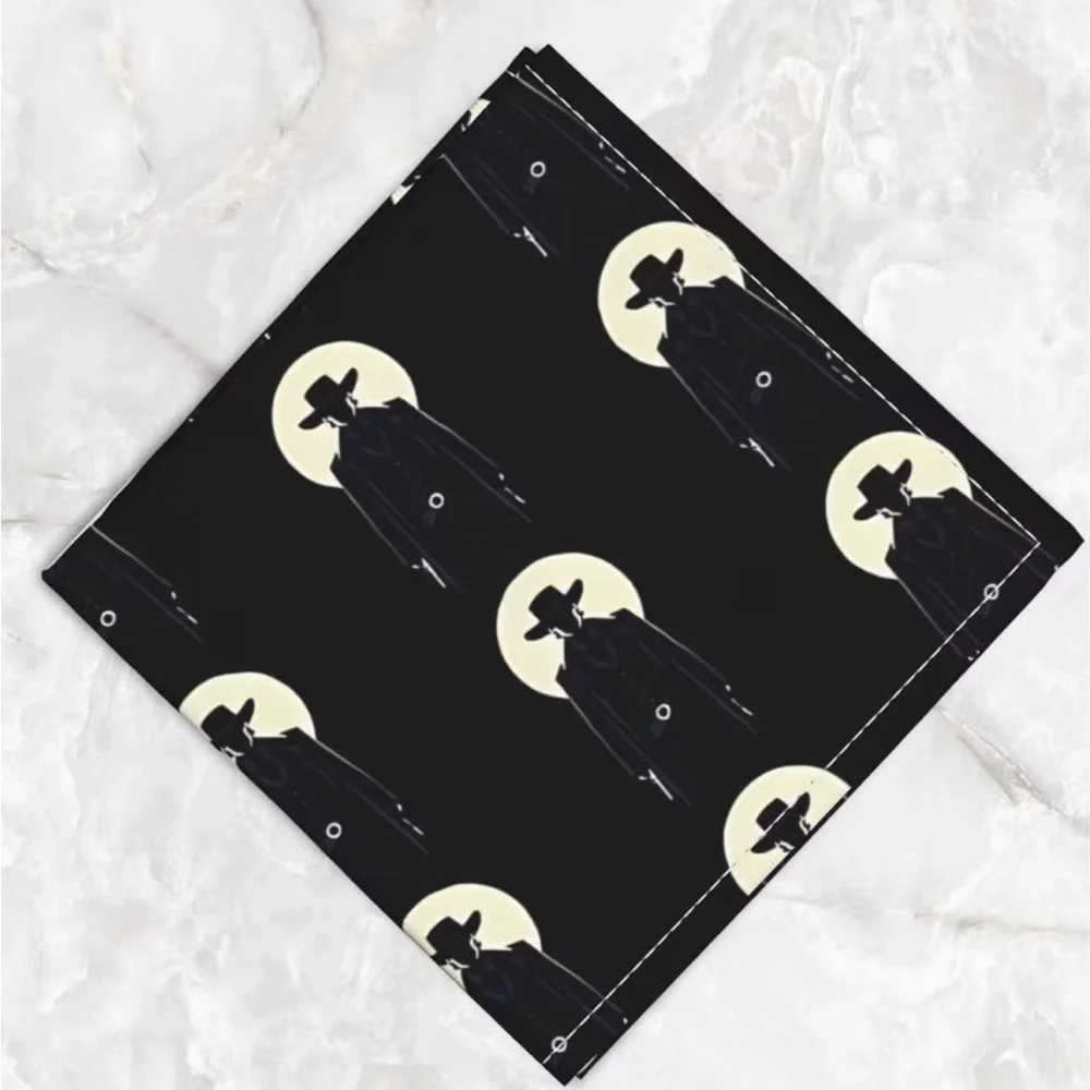 “OUTLAW”🌙 Western Outlaw Pattern Square Bandana Scarf